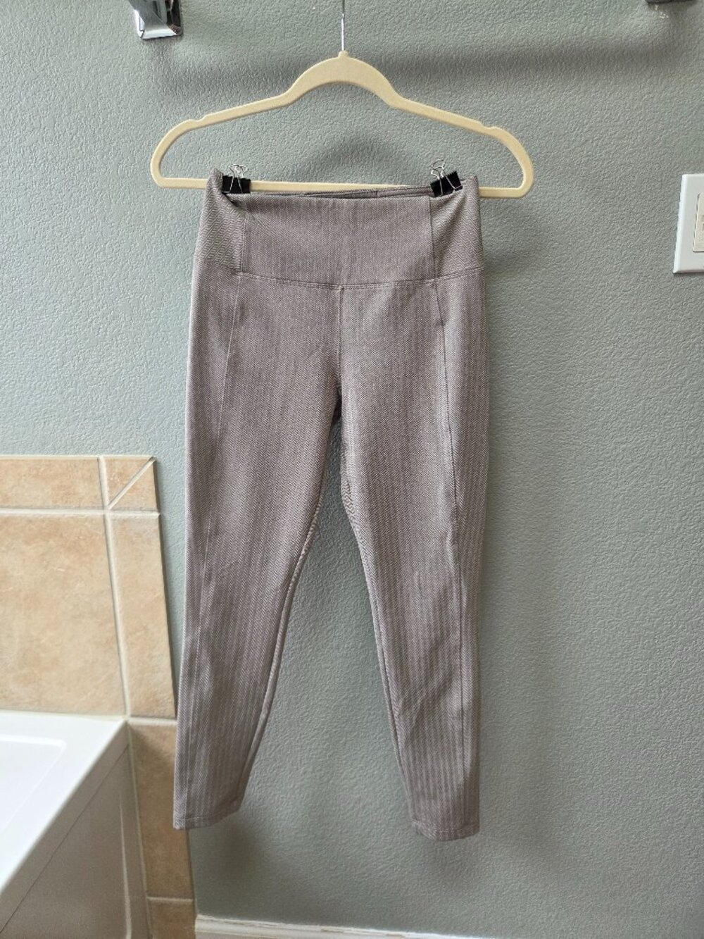 Athleta Delancey Herringbone Tight Pant Legging - Bluff Gray - S